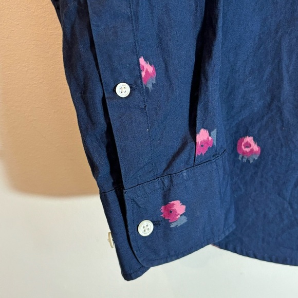 BONOBOS Sz M Button Shirt Slim Fit Abstract Rose Design Long Sleeve 100% Cotton - Picture 3 of 7